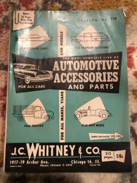 551d Whitney Vintage J.c. And Co Catalog No. 119 1957 1950 S Hot Rod Car Automobile