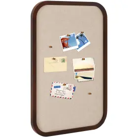 Min-wonderjune-3979 Wonderjune Vintage Framed Pin Board Linen Display Bulletin Large Ornate Fabric Pic