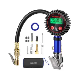 Workpro W189004 12pcs Digital Tire Pressure Gauge With Inflator 250 Psi Heavy Duty