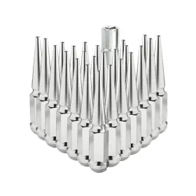 Ln017-24 Wspxinbo 24pcs M14 X 1.5 Chrome Cone/conical Bulge Seat Wheel Spike Lug Nuts... Fast Ship