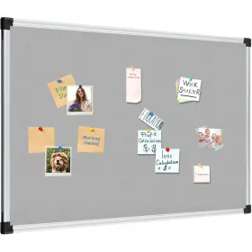 B09t6yhqss Xboard 36x24 Inch Grey Fabric And Cork Bulletin Board 3x2ft With Silver Frame