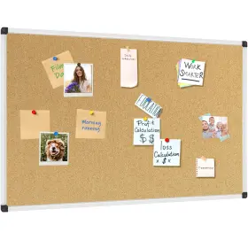 B0fcfkrrln Xboard 48x31 Inch Cork Bulletin Board With Push Pins For Display - Home/office