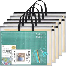 Yopcdj B0fjls8v8p 5 Pcs 25x19 Inches Art Portfolio Case Storage Chart Bag Wi