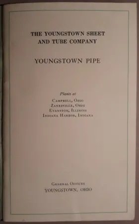 B1-138 Youngstown Sheet & Tube Company And Co. Pipe Ohio Catalog 1928 #3