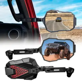 Zk-jl00492 Zkjayoe Upgraded Extendable Jeep Mirrors Doors Off Compatible With 2024 2025 Wrangler
