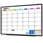 Calenbo 36"X24" Magnetic Dry Erase Monthly Calendar Whiteboard Wall W/ Accessori. Fixed Price $89.06.