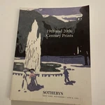Sotheby's 19TH And 20TH Century Prints Auction Catalog November 1995 Art Book. Fixed Price $12.99.