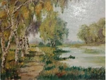Robert Emmett Owen - Autumnal Landscape. Fixed Price $650.00.