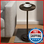 Covlon Carved Martini Drink Table, Small Side Weighted Base, Brown. Fixed Price $58.04.