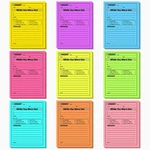 Eaasty 9 Pieces While You Were Out Pads 4 X 5 Inches, Fluorescent Colors. Fixed Price $21.76.