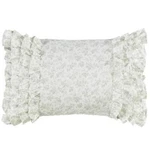Laura Ashley Throw Pillow Jade Green Floral Embroidered Cotton 14 In. X 20. Fixed Price $39.59.