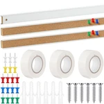 Threehoney Pcs 36"X1" Cork Strips Bulletin Bar For Wall - Aluminum Trim Includ. Fixed Price $44.19.