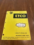 Vintage 1972 Etco Catalog Electronic Company Mechanics Hand Tools 62 Pages. Fixed Price $8.05.