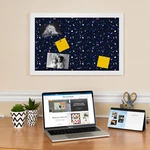 Arttoframes Custom Cork Bulletin Board Venetian Tile Framed Satin White. Fixed Price $66.42.