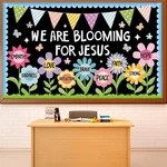 Naozinebi Spring Religious Christian Bulletin Board Sets Sunday School Decora.... Fixed Price $21.07.