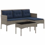 Garden Sofa Set With Cushion 2 Pcs Poly Rattan Outdoor Furniture Modern Vidaxl. Fixed Price $322.99.