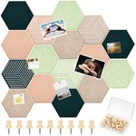 Hexagon Cork Board Tiles For Wall Decor 7X6 Inch Bulletin Pins 16 Pcs. Fixed Price $43.29.