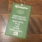 Remington Model 700 Vs Sf 22-250 Bolt Action Rifle Owner's Manual Book. Fixed Price $9.98.