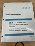Vintage Rca Television Broadcast Station BC-15 / BC-18 Series Consoles. Fixed Price $29.95.