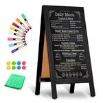 Wooden Frame 40 X20 Double Sided Magnetic Chalkboard Black Amusight Signs. Fixed Price $104.99.