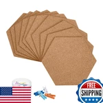 Hblife 10 Pack Hexagon Self-adhesive Cork Board Tiles Mini Wall Bulletin. Fixed Price $52.28.