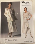 Vogue 1507 Calvin Klein Dress Shirt Pleated Long Skirt Sz 10 Pattern Uncut. Fixed Price $19.92.