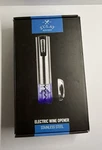 Boxed Zulay Electric Wine Opener W/ Charging Base & Foil Cutter Stainless Steel. Fixed Price $29.00.