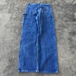 Vintage Carhartt B73 Dst Double Knee Jeans Pants Mens 31X32 Loose Fit Carpenter. Fixed Price $50.00.