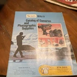 Sears 1976-77 Illustrated Catalog Of Cameras And Photographic Supplies Booklet. Fixed Price $19.99.