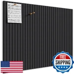 Maxgear Large Cork Boards For Walls 48" 36" Black Felt Bulletin Tiles. Fixed Price $63.81.