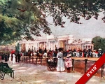 Victorian Rotten Row London Old England Rose Barton Canvas Painting Print. Fixed Price $19.99.