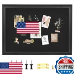 Yccyyccy Black Wood Framed Bulletin Board Wall Display With Pins Screws Office. Fixed Price $87.34.