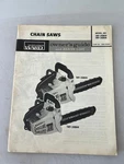 "montgomery Ward Chain Saw Owner's Guide+parts List" (TMY-24062A/TMY-24064A). Fixed Price $12.00.
