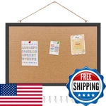 Yunihome Cork Bulletin Board, 17X23 Inches Hanging Wooden Framed With. Fixed Price $38.84.