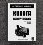 Rotary Mower Operator Instruction Maint Manual Kubota RC40-G RC44-G RC48-G. Fixed Price $19.97.