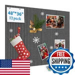 Large Cork Board For Walls, Yunihome 12 Pack 36" X 48" Felt Bulletin. Fixed Price $43.80.
