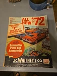 Vintage 72 Jc Whitney Automotive Car Part Accessory Catalog Jeep Vw Hot Rat Rod. Fixed Price $20.00.