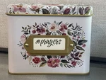 My Prayers Floral Tin Box 50 Cards By Christian Art Gifts. Fixed Price $12.99.