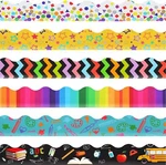 Geyee 84 Pieces 83 Feet Classroom Bulletin Board Borders Scalloped Multicolor. Fixed Price $17.63.