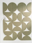 Vivelda 48X36 Bulletin Board Kit Minimalist Semi-circle Felt Wall Tiles. Fixed Price $57.95.