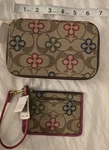 Nwt, Coach Jewelry Box & Coin Purse Set Pink Brown Signature Leather. Fixed Price $149.99.