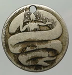 1860'S Usa Civil War Eagle Union Northern Army Dog Tag White Metal Medal I93049. Fixed Price $2398.20.