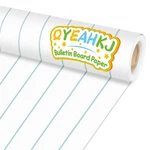 Qyeahkj Lined Bulletin Board Paper Roll 17.7"X20' Fade Resistant. Fixed Price $28.23.