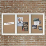 Quartet Enclosed Bulletin Board 72 X 48 QRT-2367 Cork Door Locking. Fixed Price $389.00.