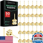 Bavite 50PCS Gold Magnetic Push Pins Flat Thumb Tacks For Wall Bulletin Board. Fixed Price $48.58.