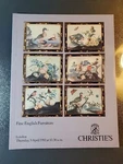 Christies Auction Catalog Fine English Furniture 1992. Fixed Price $11.60.