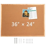 Walglass 36"X24" Wooden Framed Cork Bulletin Board Pin For Wall. Fixed Price $66.07.
