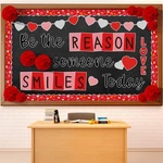 Gisgfim Valentine's Day Classroom Bulletin Board Decor Set With 3D Tissue Paper. Fixed Price $46.83.
