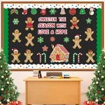 Christmas Gingerbread Bulletin Board Set Holiday Inspirational Classroom Deco.... Fixed Price $19.64.