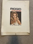 Ridgid Tool Company Vintage Pin Up Calendar 1969 & 1970 Good Condition! 2 Years. Fixed Price $30.00.